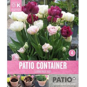 Double Pastel Tulips - Patio Container Set - 12 Bulbs