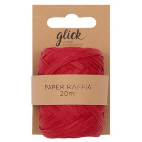 Raffia Paper Ribbon 20m - Red