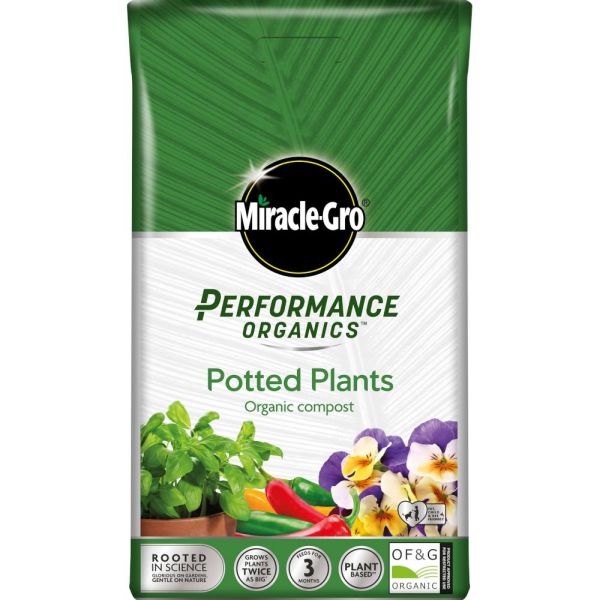 Miracle Gro Performance Organic Potting Compost Litre Compost Soil Mulches Squire S Garden Centres