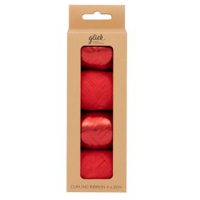 Curling Ribbon Rolls - Red - Pack of 4