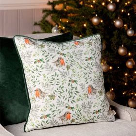 Festive Robin Cushion - 43cm x 43cm