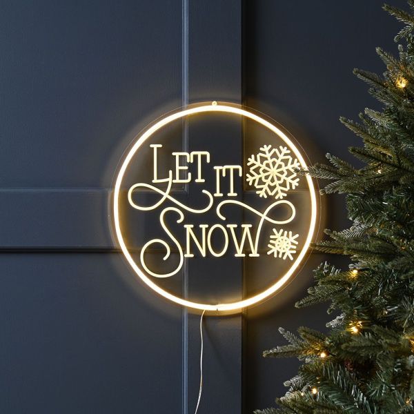 Neon Sign Let It Snow 40cm