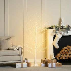 180cm Lit Microdot White Tree 1300 Warm White