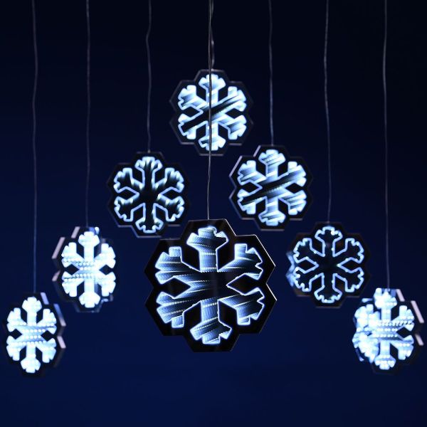 Infinity Snowflake Curtain Light